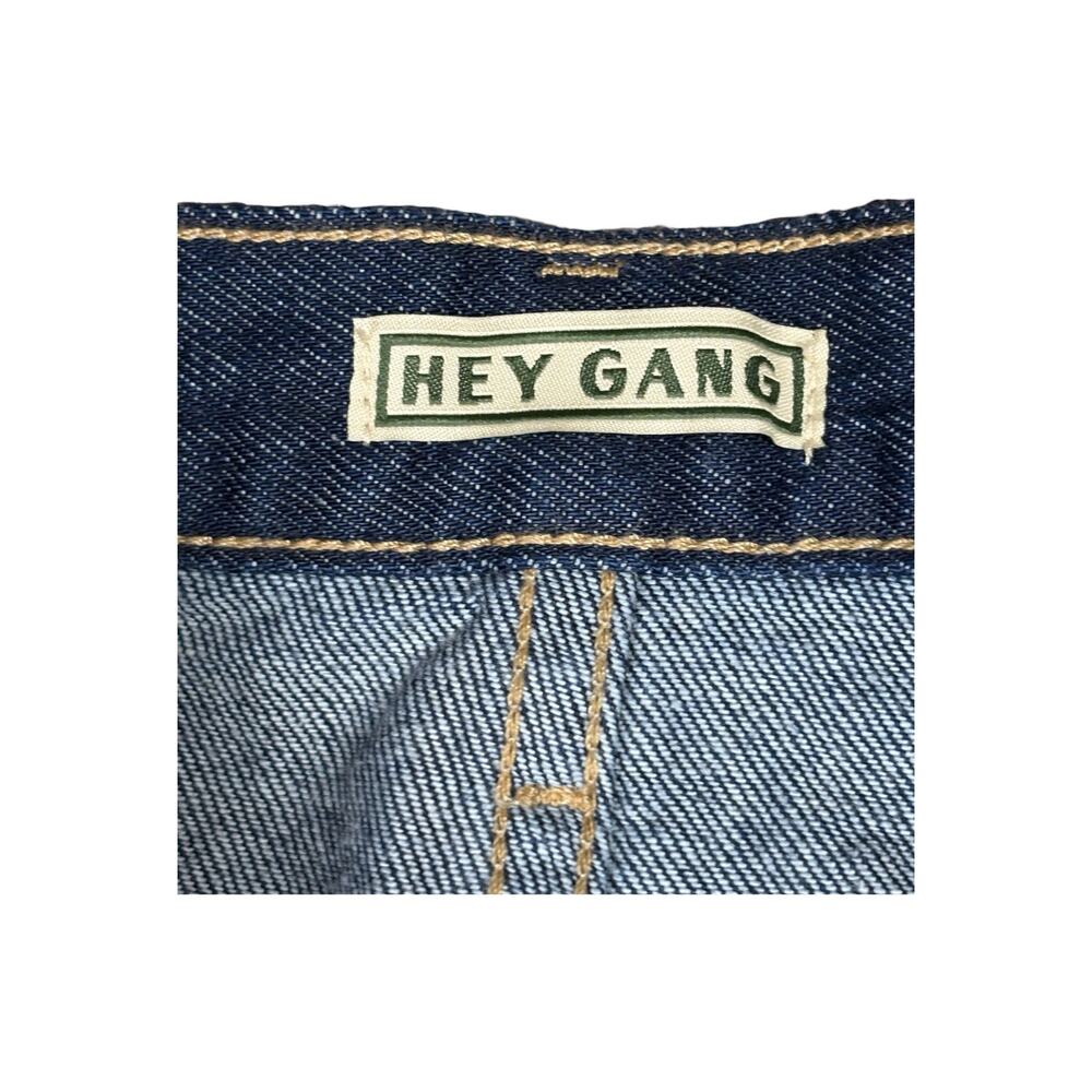 NWT Hey Gang Straight Leg Dark Wash Jeans Women's 28 100% Cotton Ankle Length - Picture 3 of 7